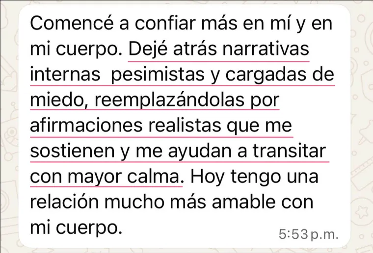 Testimonio de alumna de Hacia la Raíz